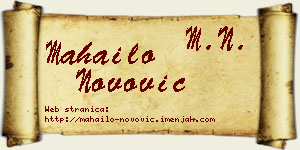 Mahailo Novović vizit kartica